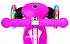 Трехколесный самокат Primo Fantasy Lights, светящиеся передние колеса, розовый лого  - миниатюра №4